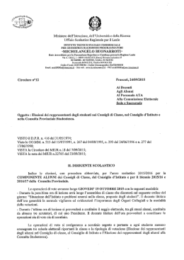 a circolare n.12 a.s. 2015 2016 - Istituto Tecnico M. Buonarroti