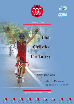 Depliant CCC 2004 - Club Ciclistico Cardanese