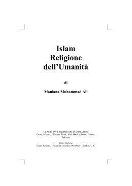 Islam Religione dell` Umanita -