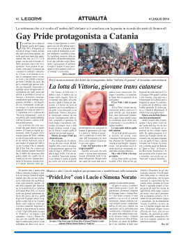 Gay Pride protagonista a Catania