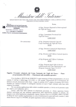 circolare - Associazione Nazionale Vigili del Fuoco Volontari