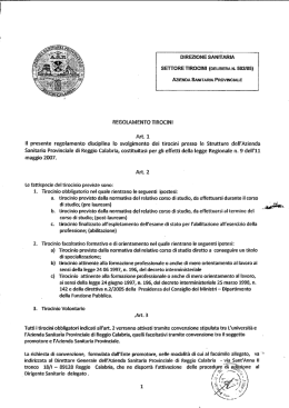 direzione sanitaria settore tirocini (delibera n. 502i05