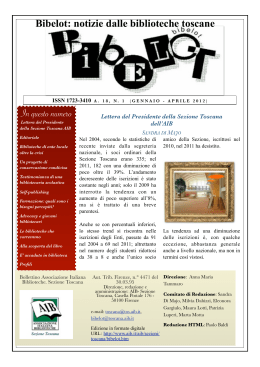 Bibelot A. 18, n.1 (Gennaio -Aprile 2012) - AIB-WEB