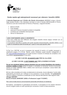 Guida Rapida ADSU al BANDO 2007