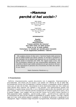 Mamma perché ci - Centro Culturale San Giorgio