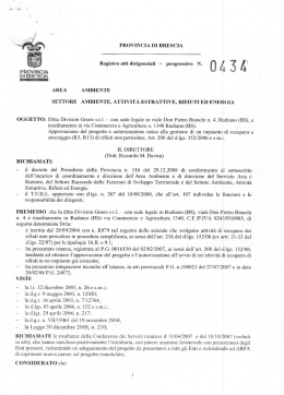 PROVINCIA DI BRESCIA Registro atti dirigenziali