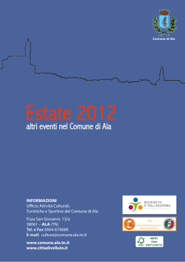 Estate 2012 - Comune di Ala