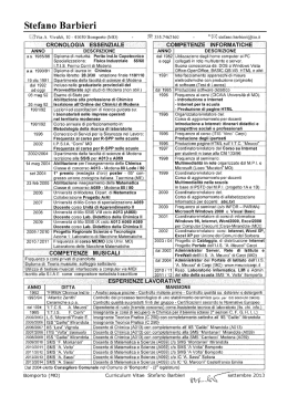 Curriculum Vitae - Comune di Bomporto