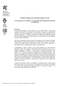 Protocollo Registro Mesotelioma Lazio