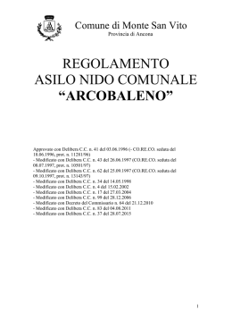 regolamento asilo nido comunale &ldquo;arcobaleno&rdquo;