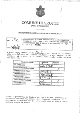 Delibera di G.M. n. 90 del 30-12-09