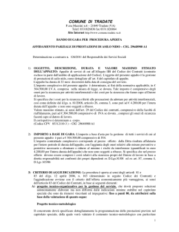 bando per l`affidamento parziale di prestazioni di asilo nido