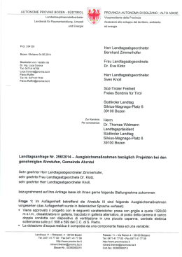 Testo risposta - S&uuml;dtiroler Landtag