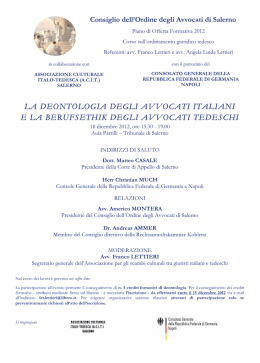 Il manifesto - Consiglio Ordine Avvocati