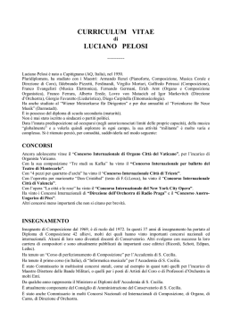 CV M&deg;Luciano Pelosi - Conservatorio di Musica Santa Cecilia