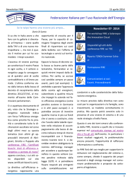 Newsletter 07-2014 - Federazione Italiana per l`uso Razionale dell