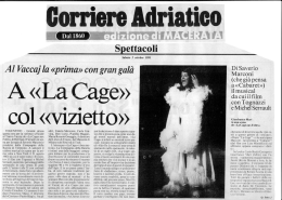 A << La Cage - Compagnia della Rancia
