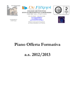 Piano Offerta Formativa as 2012/2013