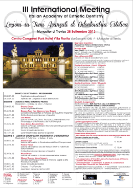III International Meeting - Studio dentistico Gobbato & Associati