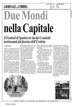nella Capitale - Festival dei Due Mondi