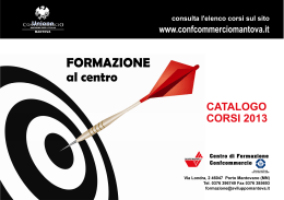 Catalogo Corsi 2013 Confcommercio Mantova