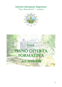 POF 2014-2015 - San Benedetto