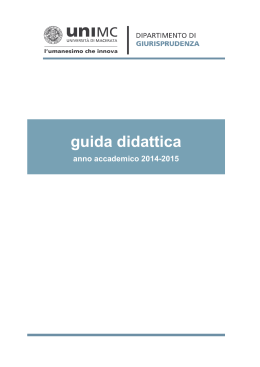 Guida didattica a.a. 2014-2015