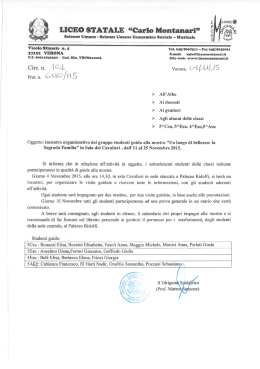 Circolare n.101 del 03.11.2015 - Incontro organizzativo sulla mostra