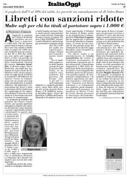 Libretti con sanzioni ridotte