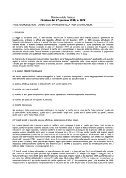 Ministero delle Finanze Circolare del 27 gennaio 1998, n. 30/E