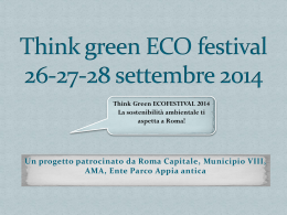 postazioni limitate - Think Green EcoFestival