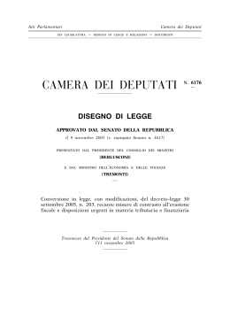 ddl di conversione del decreto-legge n. 203 del 2005