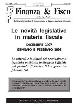 DICEMBRE 1997 - Pianeta Fiscale