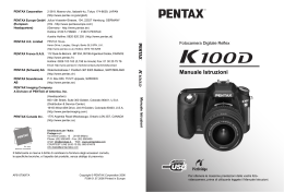 Pentax K100D Manuale