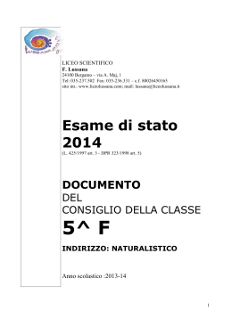 Esame di stato 2014 - Liceo Scientifico Statale "Filippo Lussana"