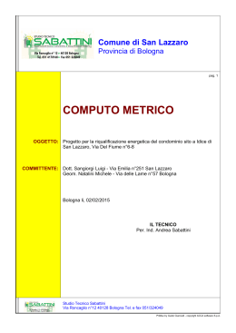 computo metrico - Studio Sabattini