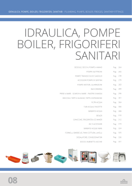 IDRAULICA, POMPE BOILER, FRIGORIFERI SANITARI
