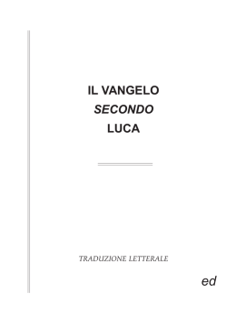 il vangelo secondo luca