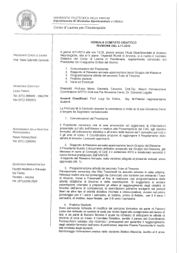 Corso di Laurea per Fisioterapista