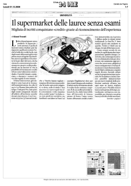 RASSEGNA STAMPA
