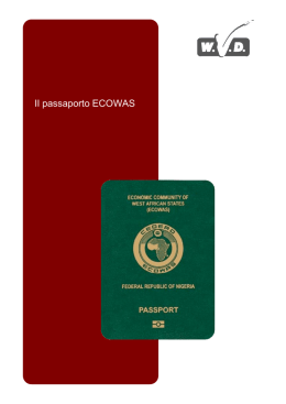 Il passaporto ECOWAS - World`s Vehicle Documents