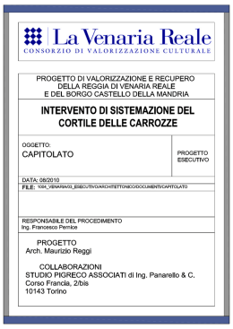 Capitolato Speciale d`Appalto