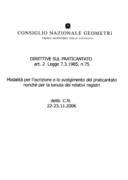 Direttive sul praticantato 22-23/11/2006