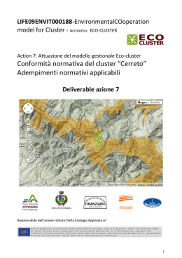 Registro degli adempimenti ambientali del cluster