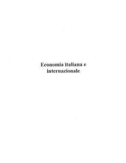 Economia italiana e internazionale