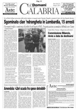 Sgominato clan `ndrangheta in Lombardia, 15 arresti
