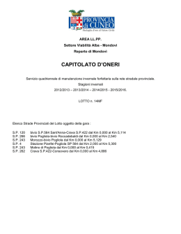 Mondov&igrave; da Lotto 14MF a Lotto 60MF