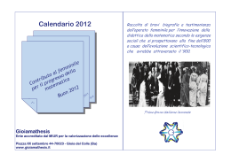 Calendario 2012 - Gioia MATHESIS