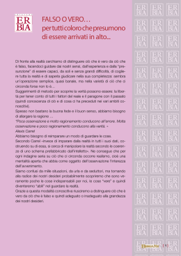 FALSO O VERO&hellip; per tutti coloro che presumono di