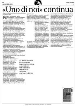 Uno di noi   continua